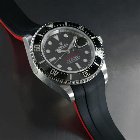 black rolex rubber strap|19mm rolex rubber watch strap.